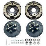 6000 lbs Trailer Hub & Drum Kit with Manual Electric Trailer Brakes (Set of 2)