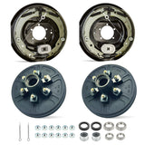 6000 lbs Trailer Hub & Drum Kit with Self-Adjusting Electric Trailer Brakes (Set of 2)