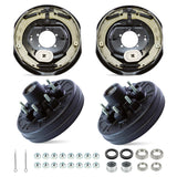 7000 lbs Trailer Hub & Drum Kit with Manual Electric Trailer Brakes (Set of 2)