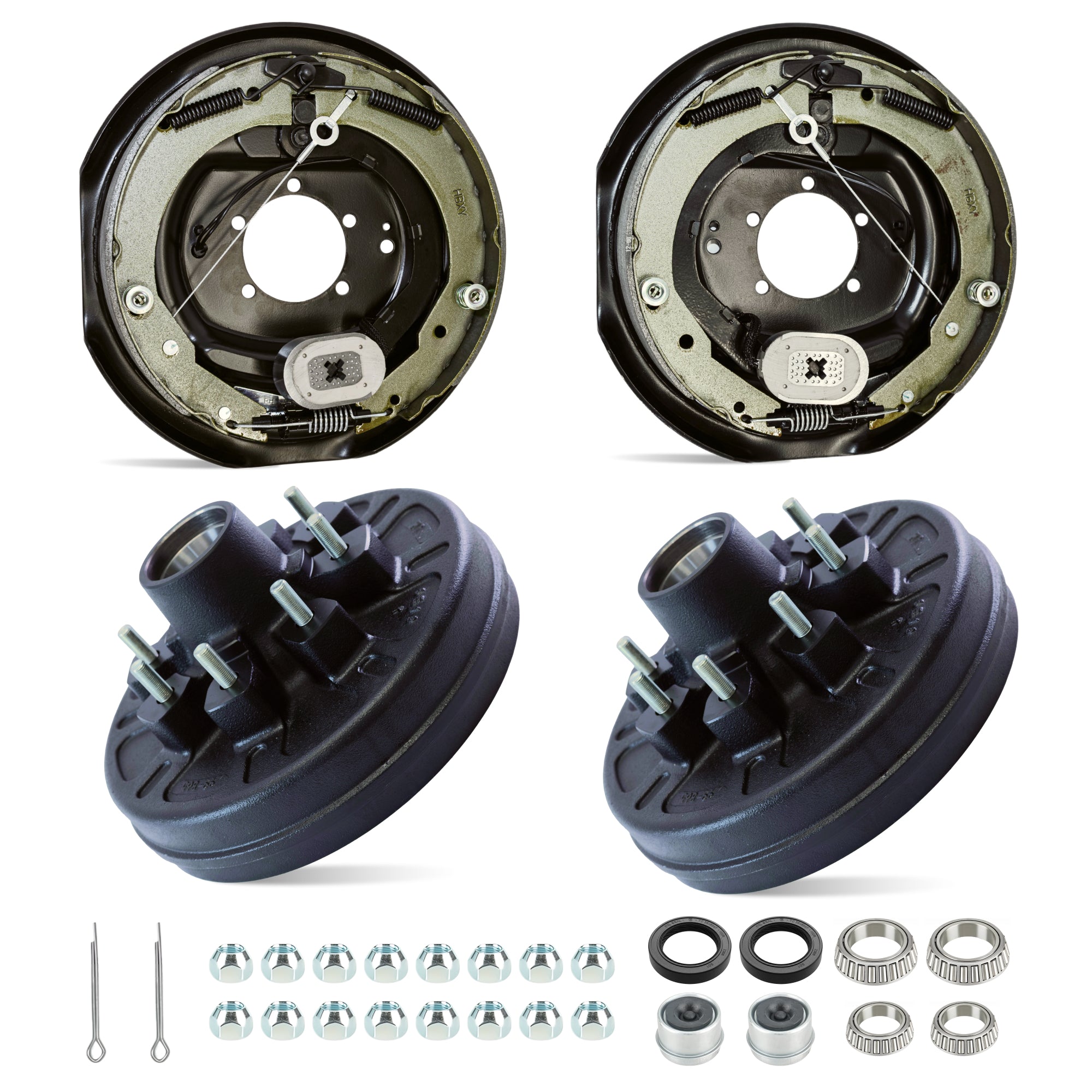 7000 lbs Trailer Hub & Drum Kit with Self-Adjusting Electric Trailer Brakes (Set of 2)