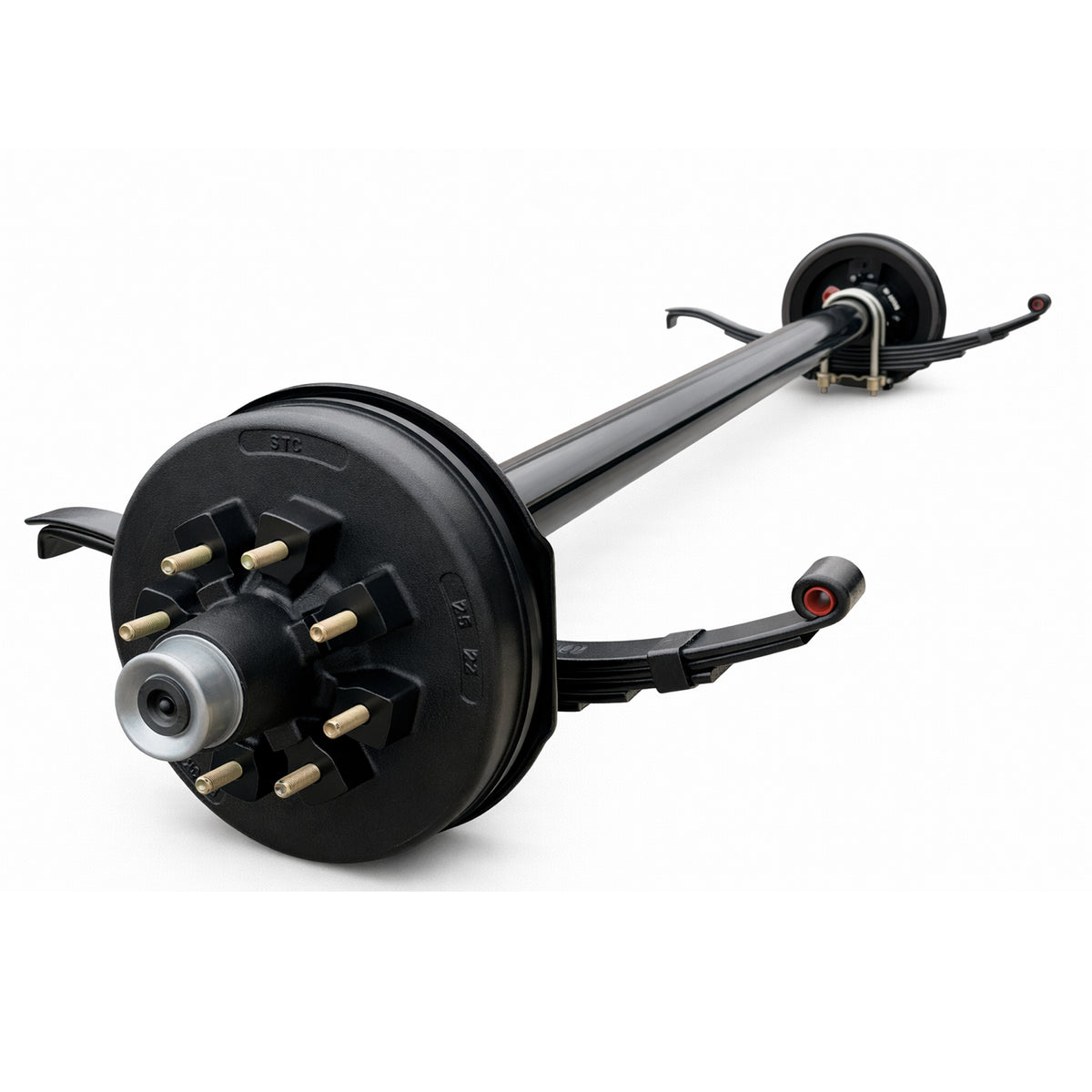 Trailer Axle - 7000 lbs (Hubs/Drums, Leaf Springs & U-Bolt Hardware)