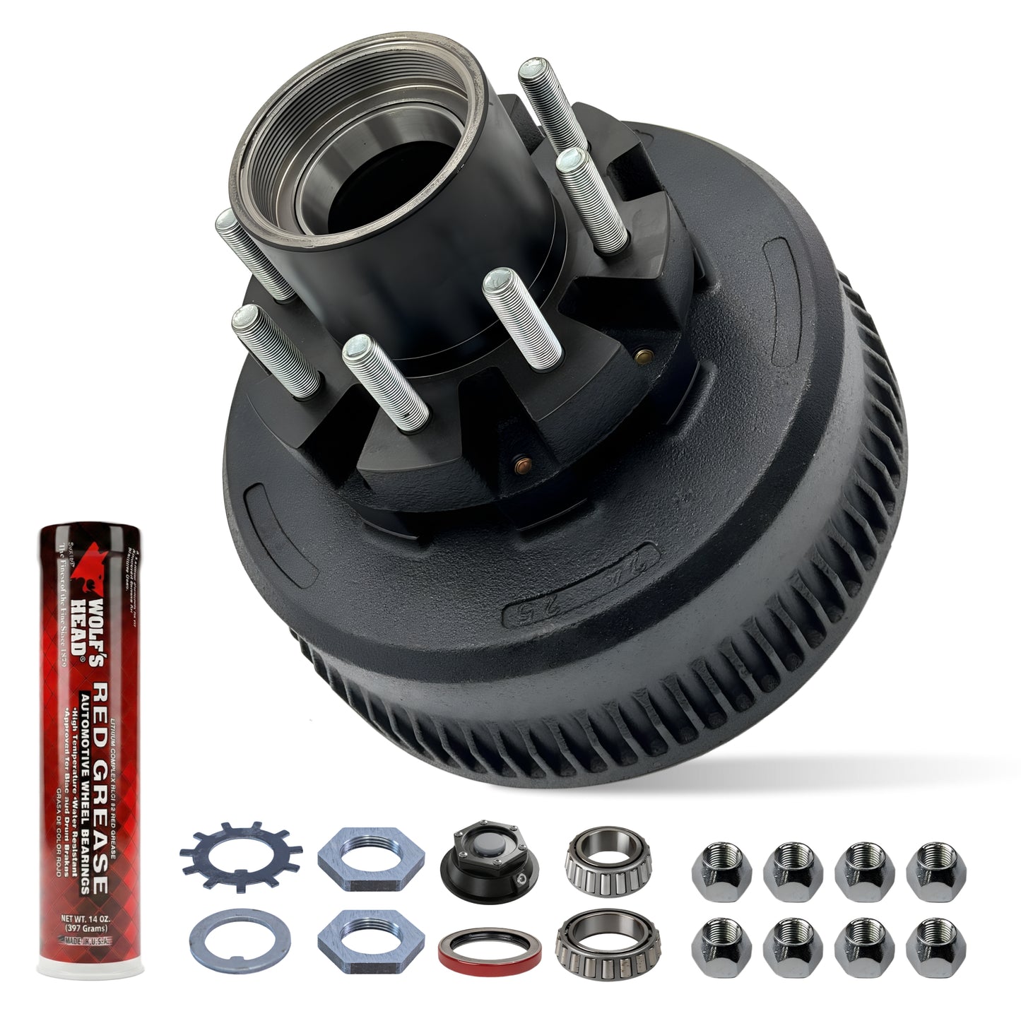 Hub and Drum Complete Assembly Kit for 10000 lbs Axle (Made Before July 2009)