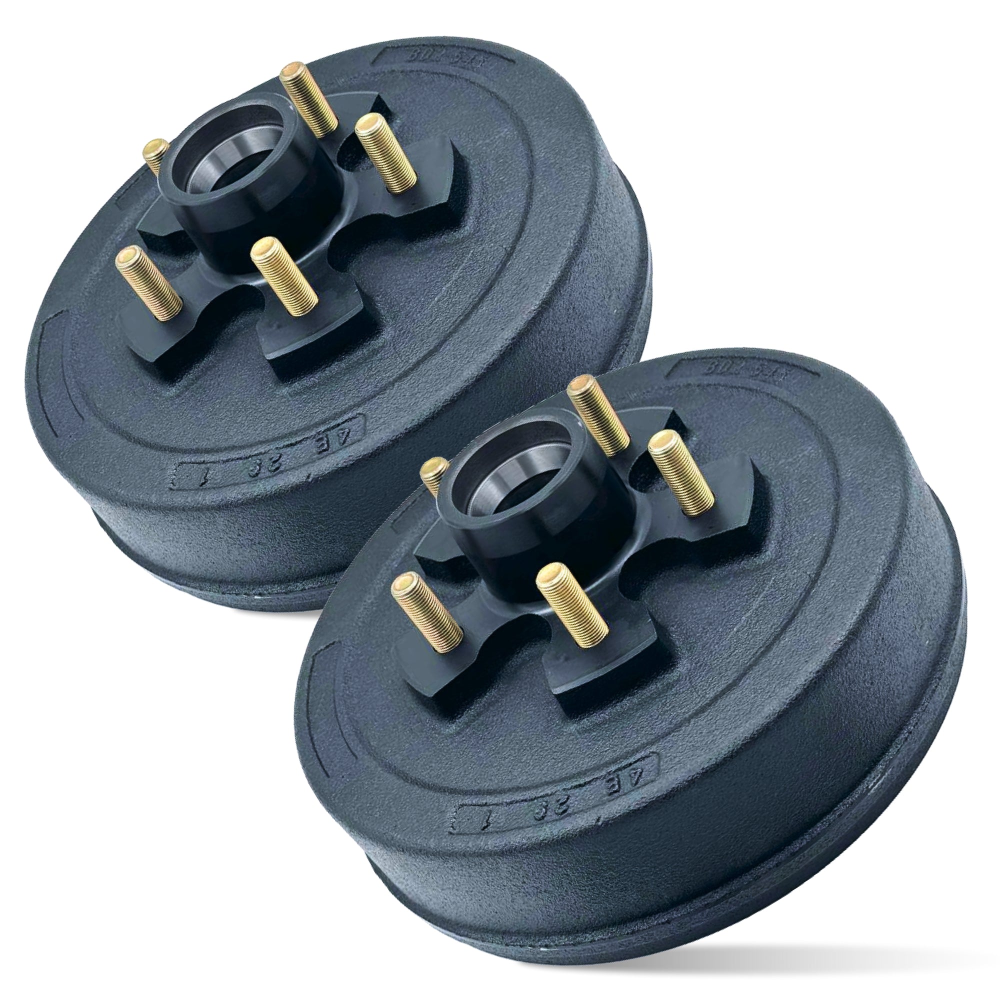 Trailer Hub and Drum for 3500 lbs Axle (Set of 2)