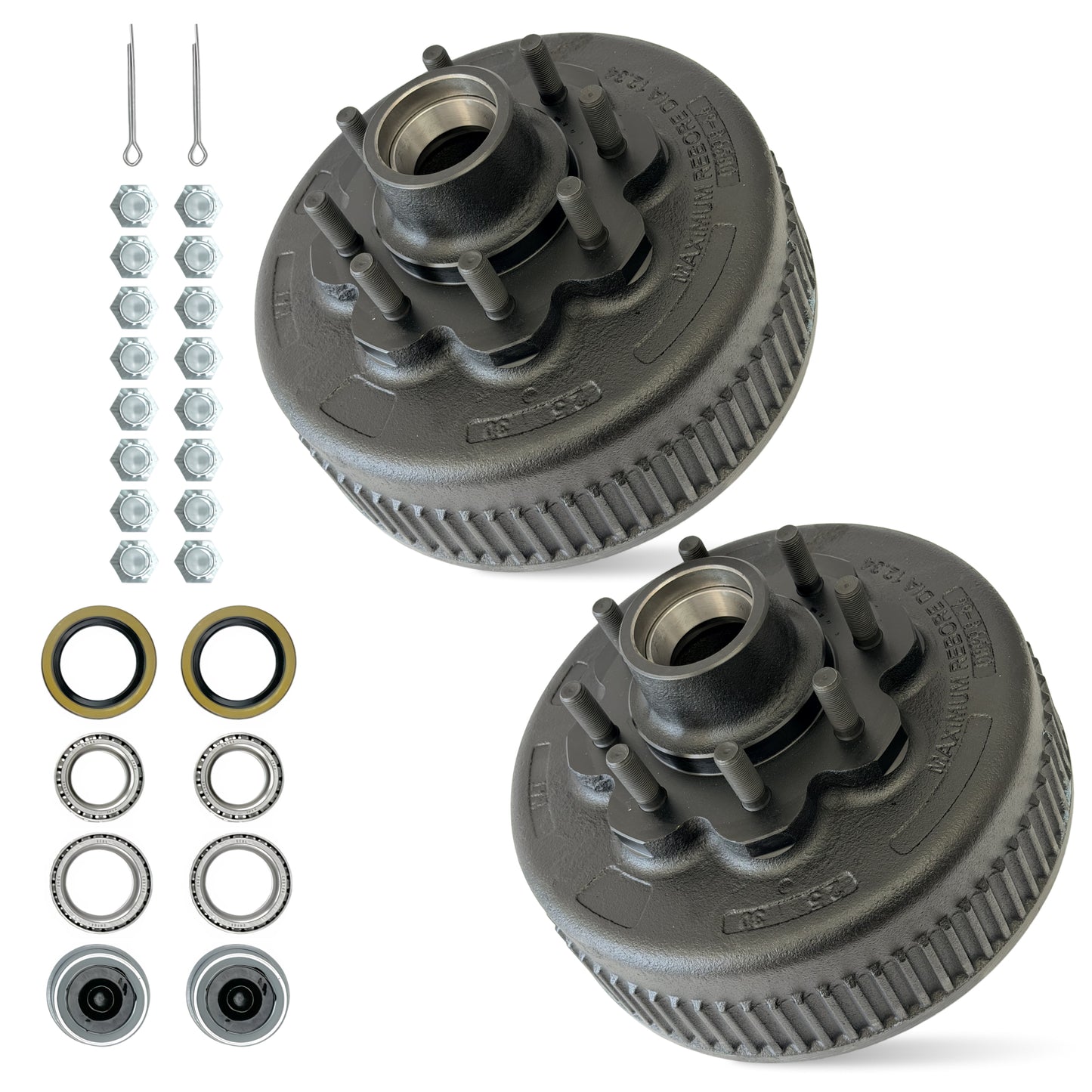 True Hub and Drum Assembly Kit for 8000 lbs Axle (Set of 2)