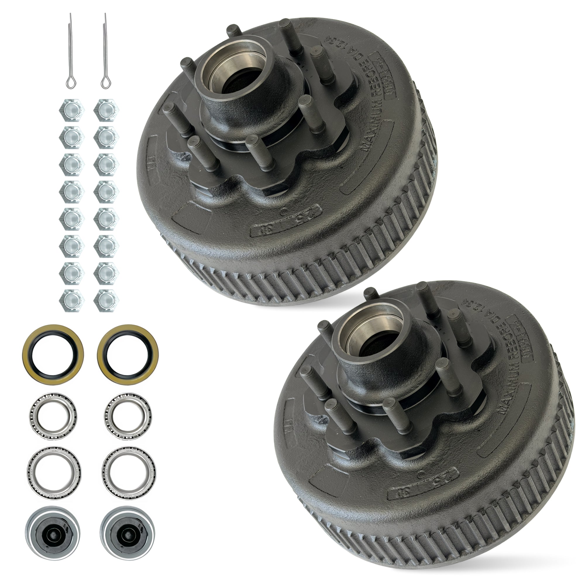 True Hub and Drum Assembly Kit for 8000 lbs Axle (Set of 2)