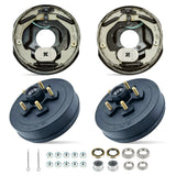 3500 lbs Trailer Hub & Drum Kit with Manual Electric Trailer Brakes (Set of 2)