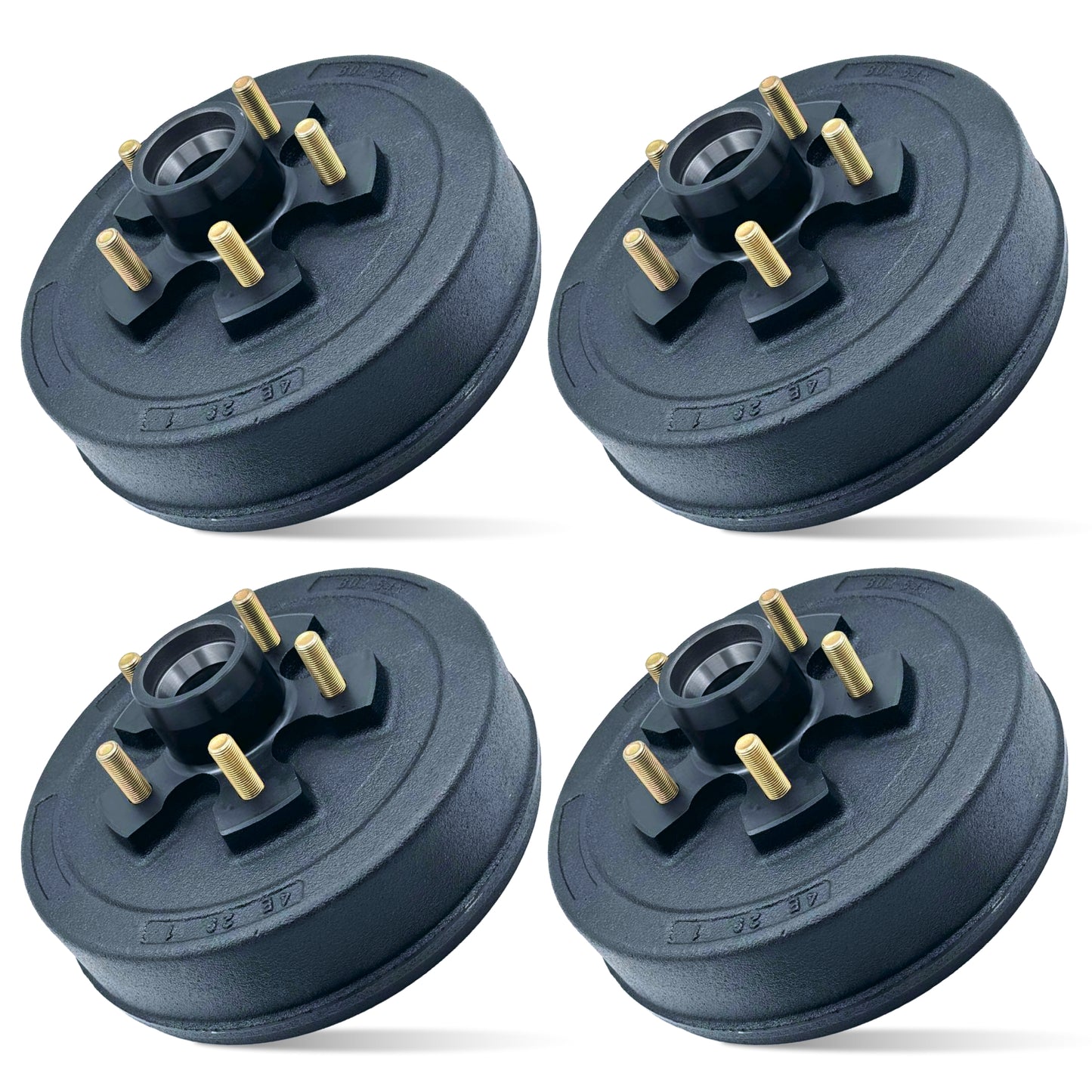 Trailer Hub and Drum for 3500 lbs Axle (Set of 4)