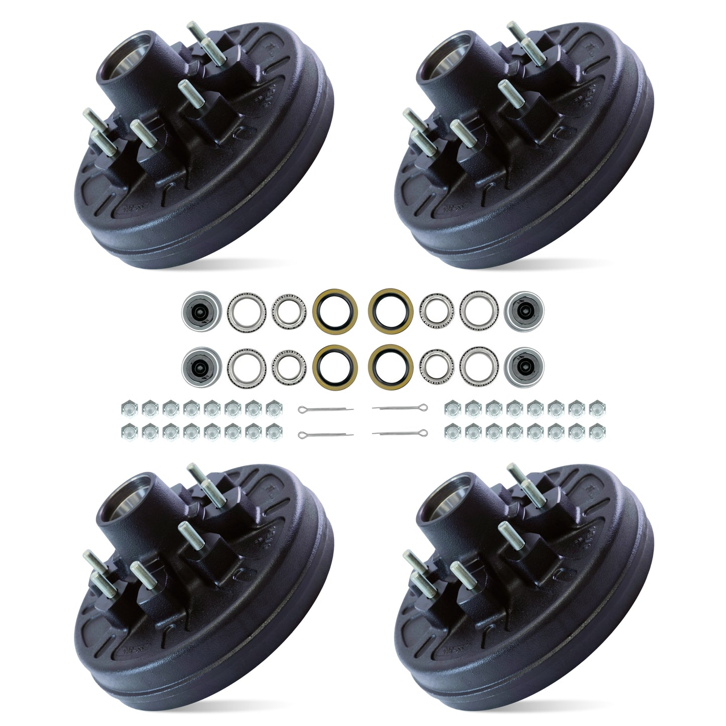 Hub and Drum Assembly Kit for 7000 lbs Axle (Set of 4)