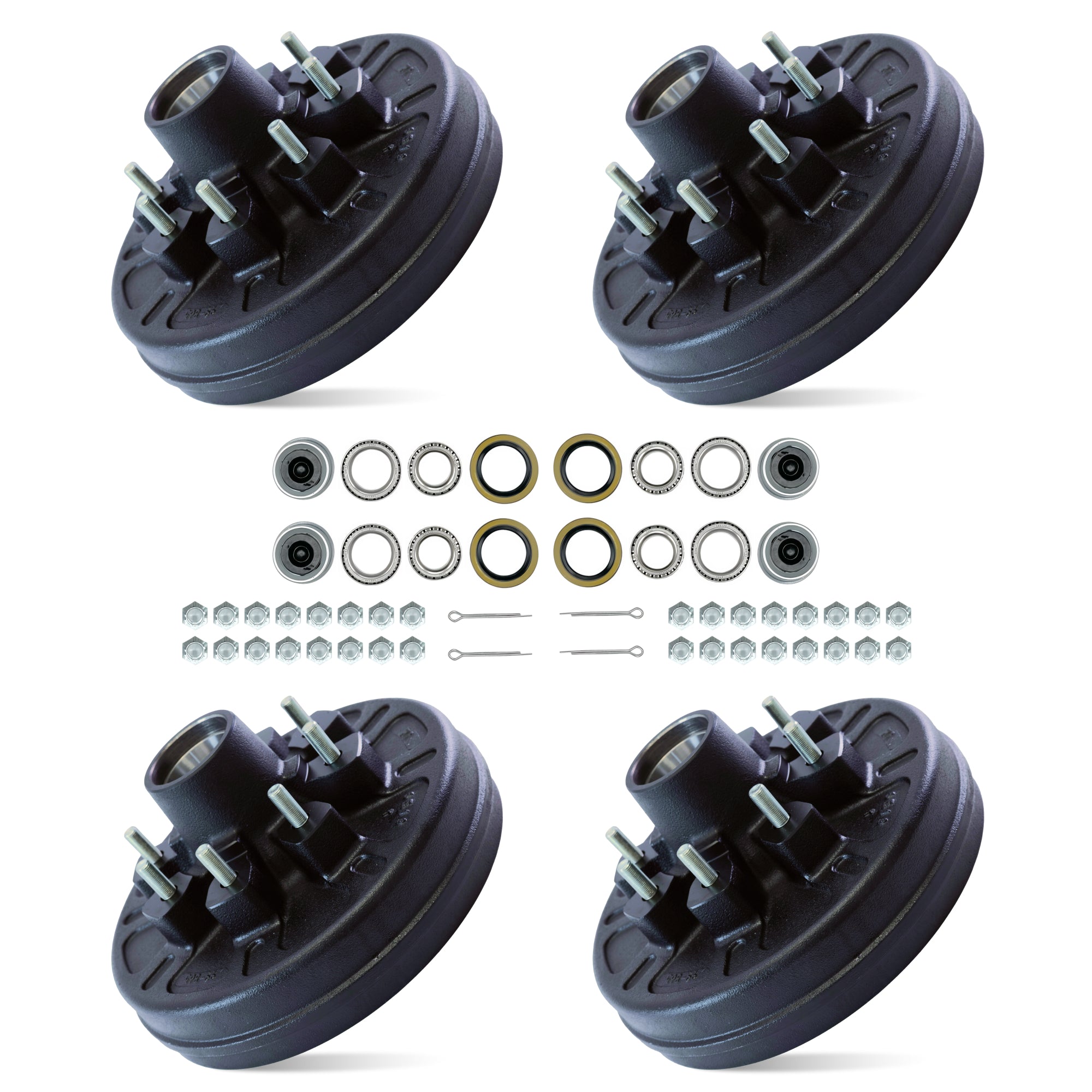 Hub and Drum Assembly Kit for 7000 lbs Axle (Set of 4)