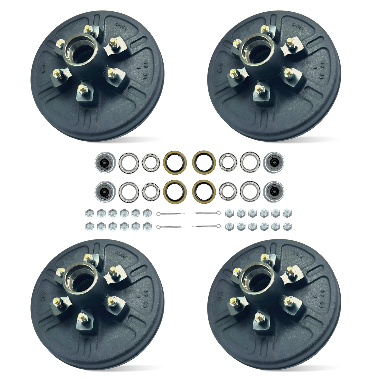 Hub and Drum Assembly Kit for 6000 lbs Axle (Set of 4)