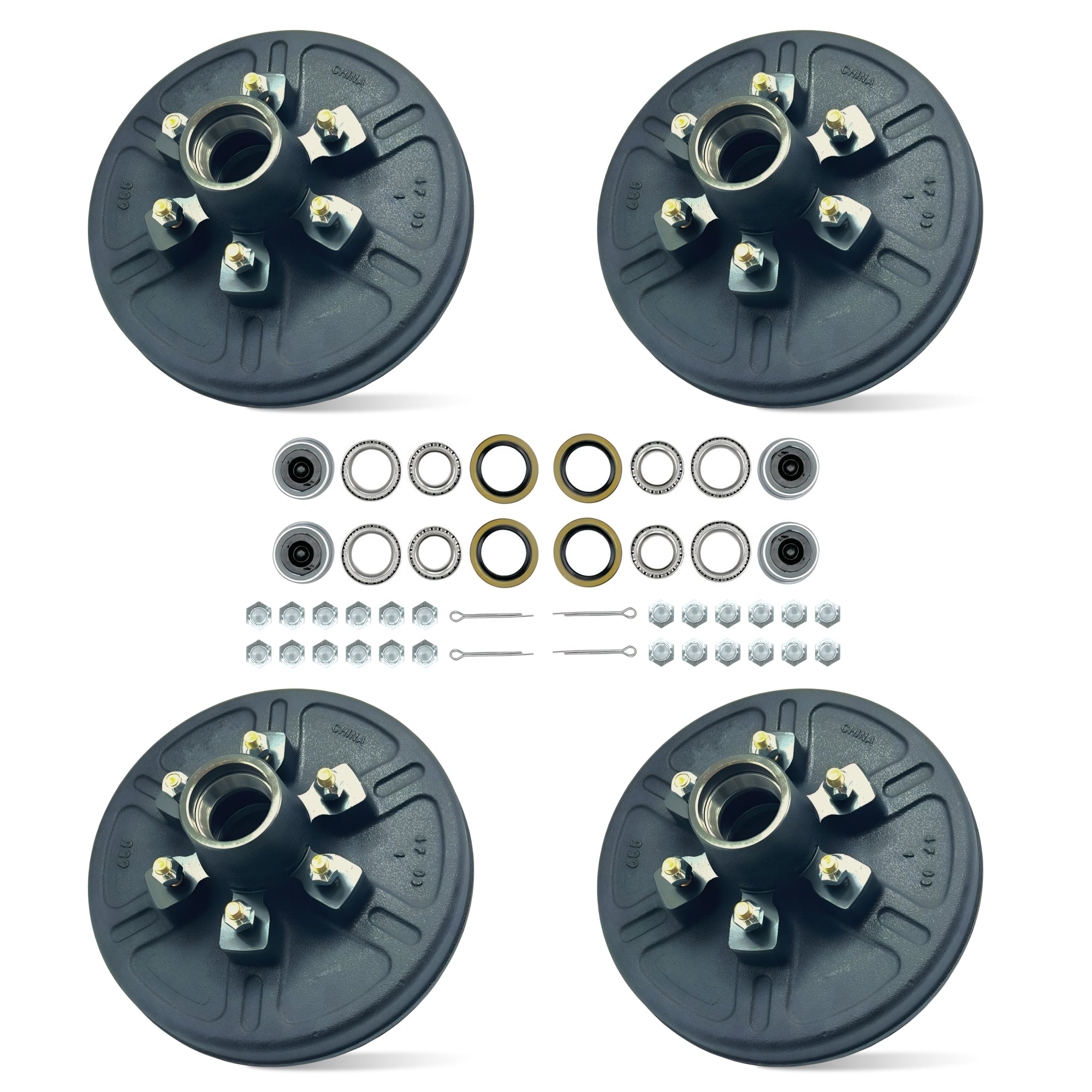Hub and Drum Assembly Kit for 6000 lbs Axle (Set of 4)