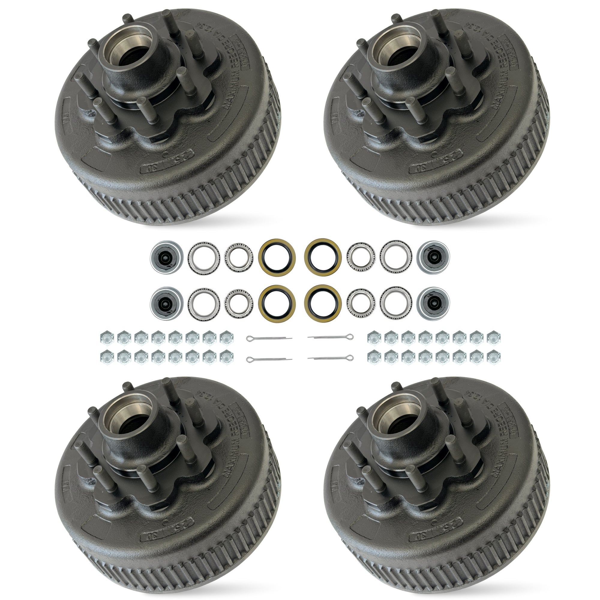 True Hub and Drum Assembly Kit for 8000 lbs Axle (Set of 4)