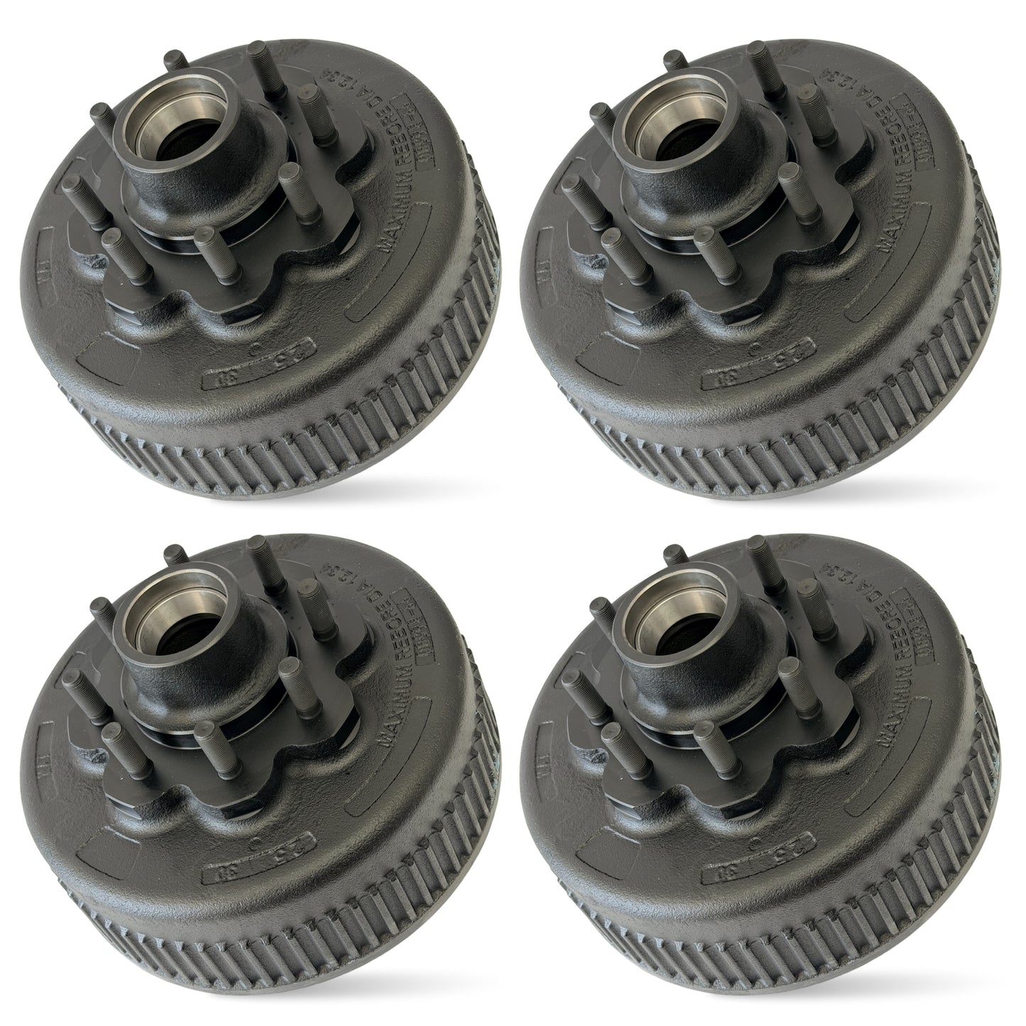 True Hub and Drum for 8000 lbs Axle (Set of 4)