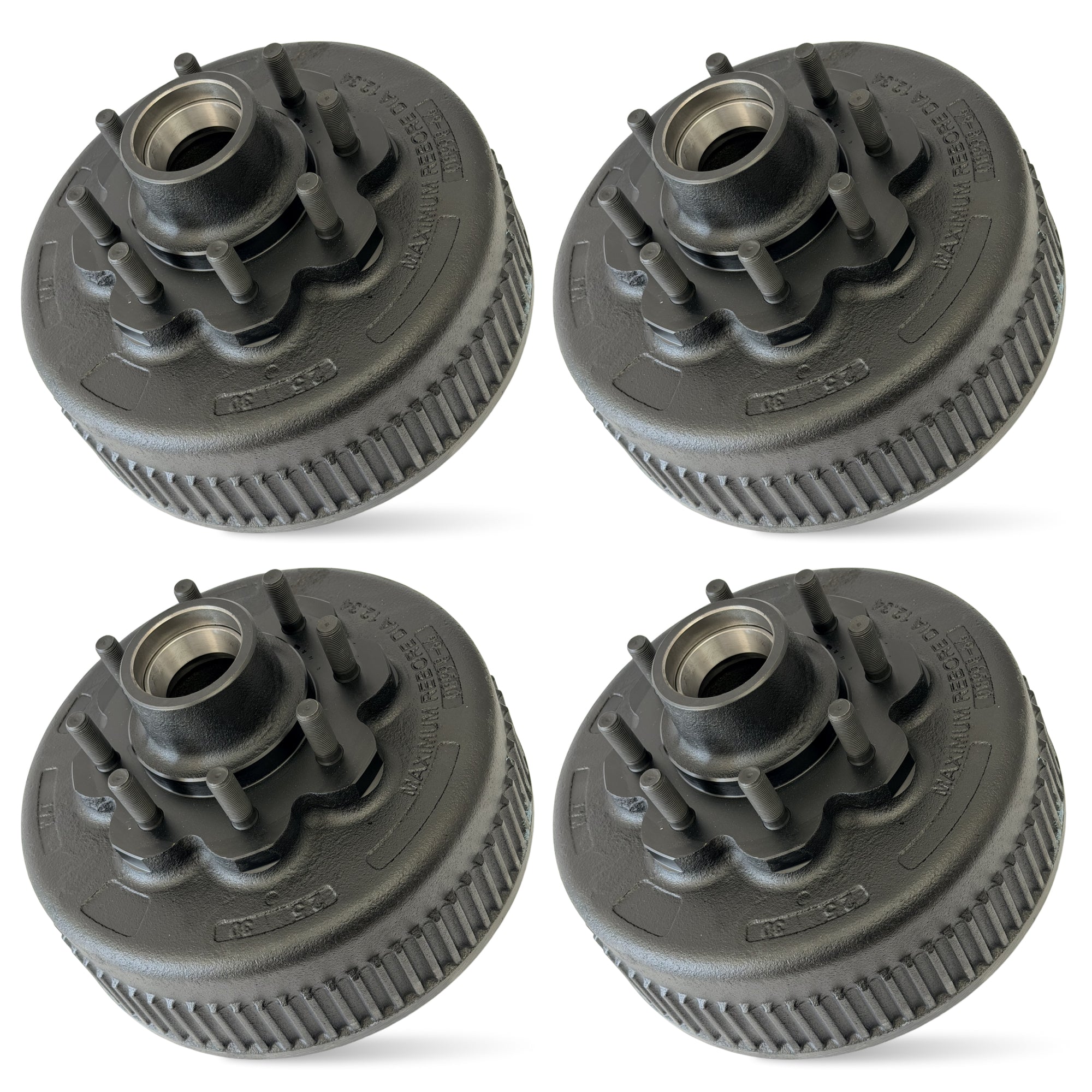 True Hub and Drum for 8000 lbs Axle (Set of 4)
