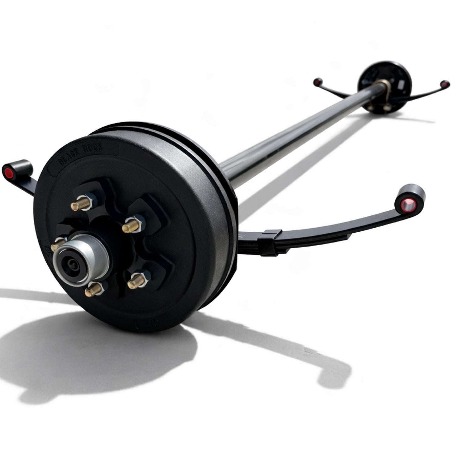 Trailer Axle - 3500 lbs (Electric Brakes w/ 4-Leaf Double Eye Springs)