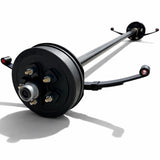Trailer Axle - 3500 lbs (Electric Brakes w/ 4-Leaf Double Eye Springs)