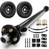 3500 lbs Single Axle Kit - Trailer Idler Axle, Suspension & Wheels