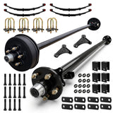 3500 lbs Tandem Axle Kit - Electric Trailer Brake & Idler Axles with Suspension