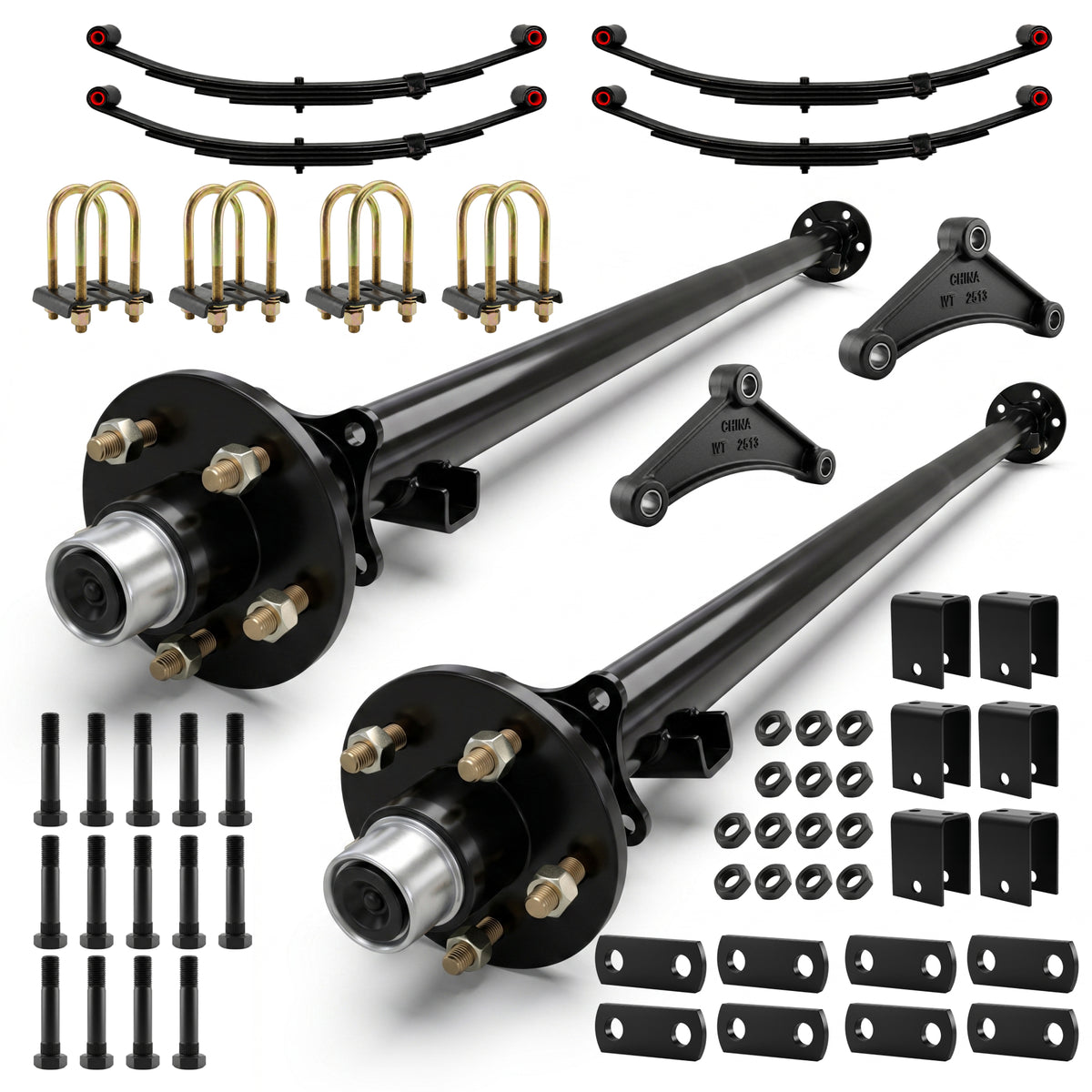 3500 lbs Tandem Axle Kit - Trailer Idler Axles & Suspension