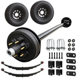 5200 lbs Single Axle Kit with Wheels - Electric Trailer Brake Axle & Suspension