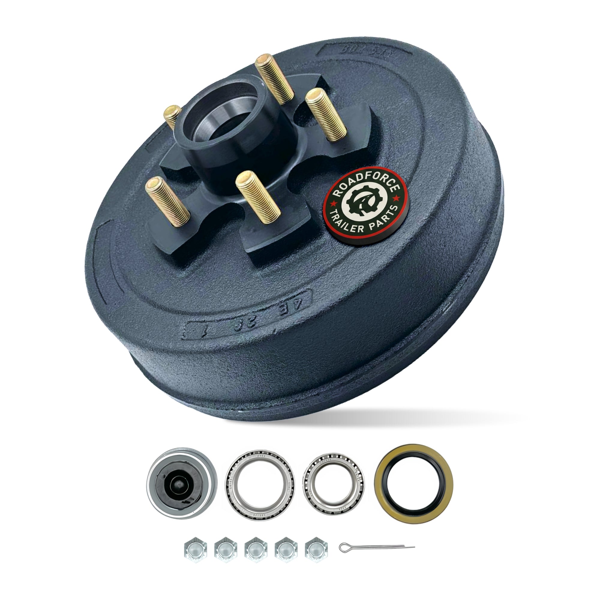 Trailer Hub and Drum Assembly Kit for 3500 lbs Axle (5 Lug)