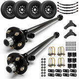 3500 lbs Tandem Axle Kit - Trailer Idler Axles, Suspension & Wheels