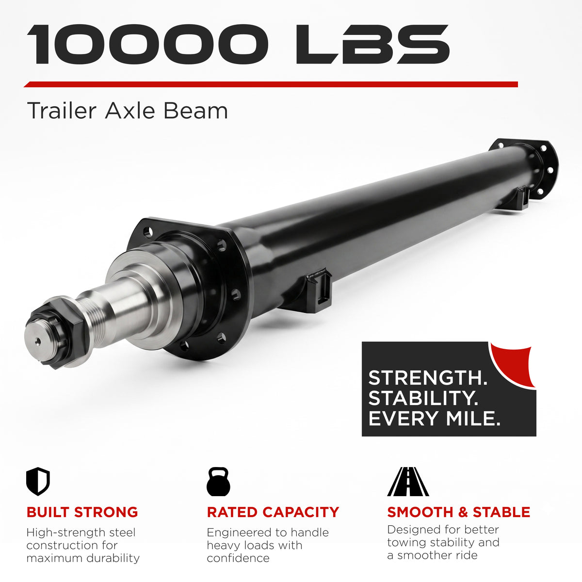 Trailer Beam Axle - 10000 lbs