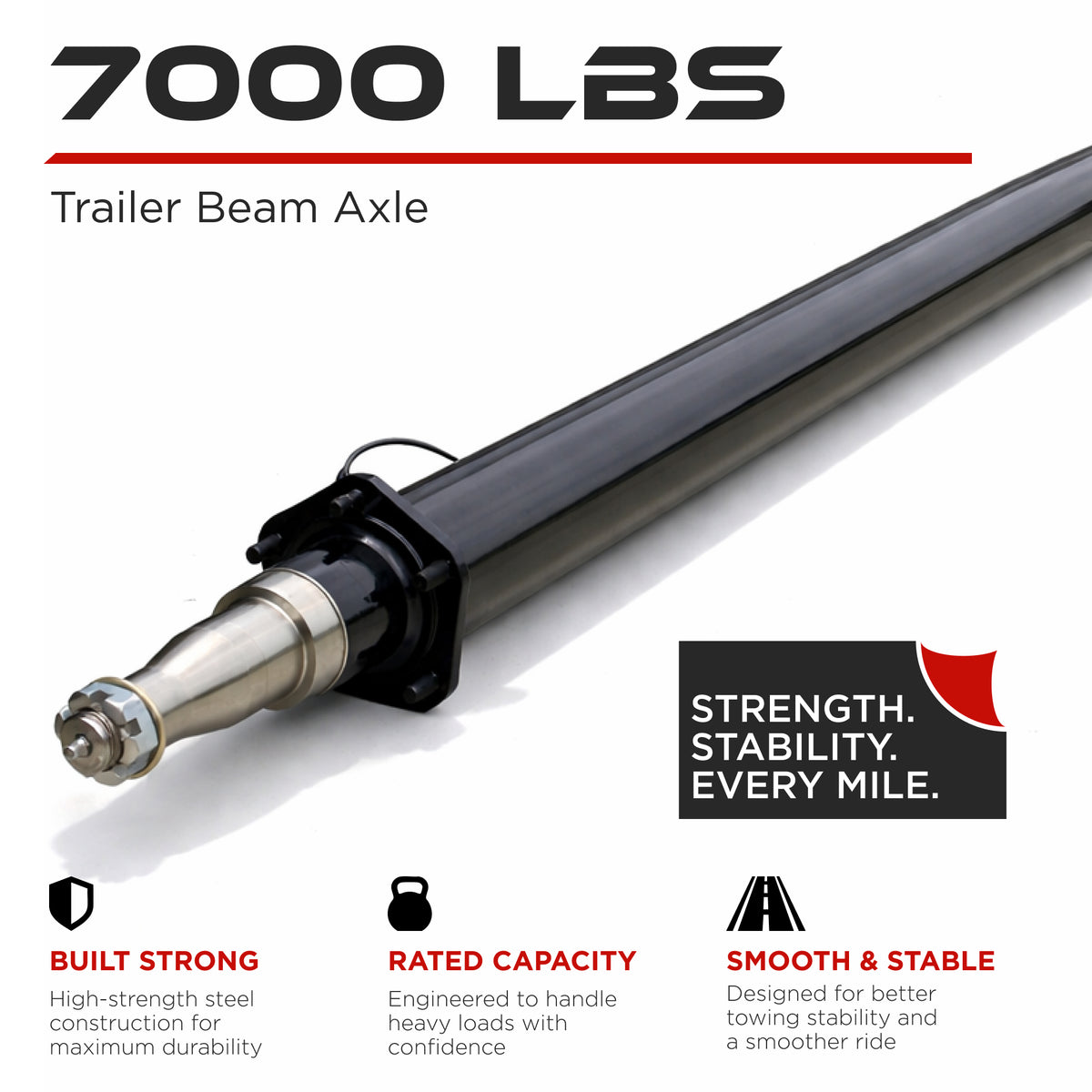 Trailer Beam Axle - 7000 lbs
