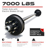 Trailer Axle - 7000 lbs with Electric Brakes (8 lug)