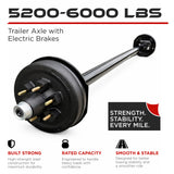 Trailer Axle - 5200-6000 lbs with Electric Brakes (6 lug)