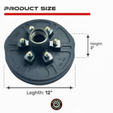 Hub and Drum Assembly Kit for 6000 lbs Axle (Set of 2)