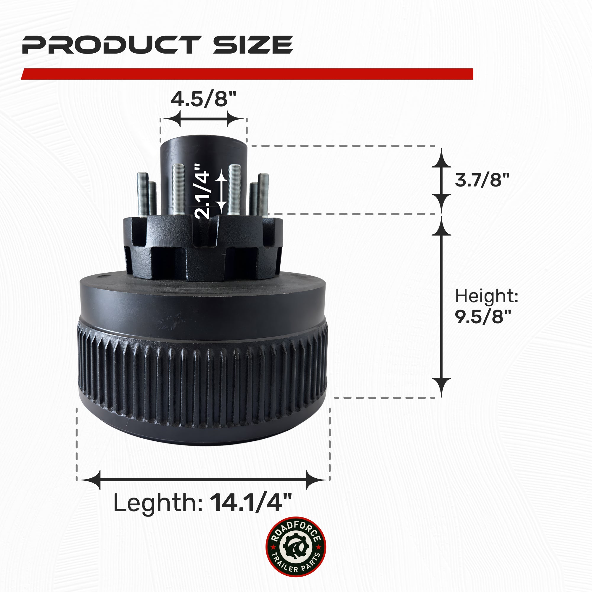 Hub and Drum for 12000 lbs Axle (8 Lug)