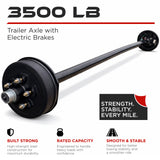 Trailer Axle - 3500 lbs with Electric Brakes (5 lug)