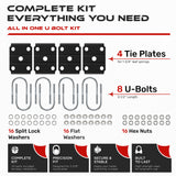 9/16" U-Bolt Kit for 5200-7000 lbs Axle (4 Pack)