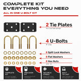 9/16" U-Bolt Kit 8000 lbs for 3.5" Trailer Axle (2 Pack)