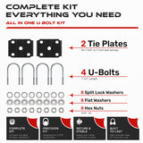 9/16" U-Bolt Kit for 5200-7000 lbs Axle (2 Pack)