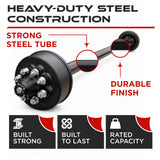 Trailer Axle - 8000 lbs with Electric Brakes (8 lug)
