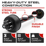 Trailer Axle - 10000 lbs with Electric Brakes (8 lug)
