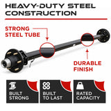 Idler Axle - 5200-6000 lbs (6 Lug)