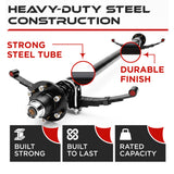 Idler Axle - 5200-6000 lbs with 5-Leaf Double Eye Springs