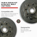 True Hub and Drum Assembly Kit for 8000 lbs Axle (8 Lug)