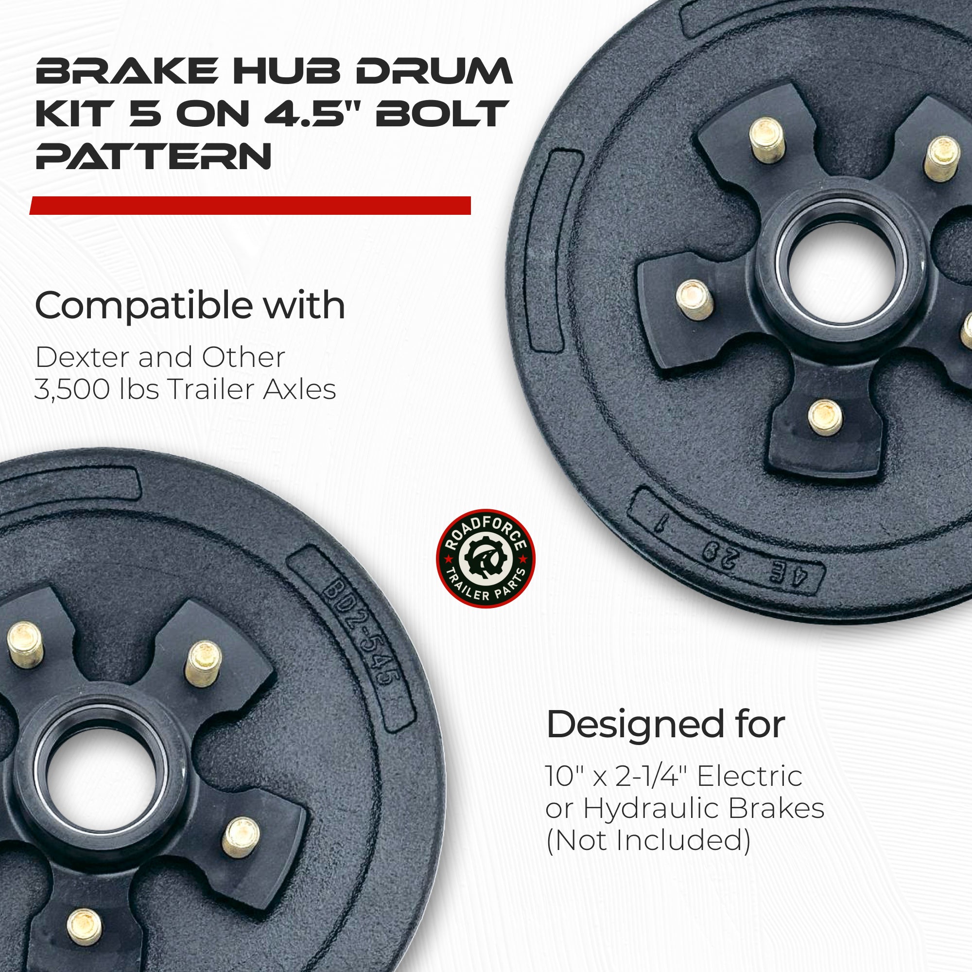 Trailer Hub and Drum for 3500 lbs Axle (5 Lug)