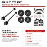 5200 lbs Tandem Trailer Axle Kit with Wheels - Dual Idler Axles