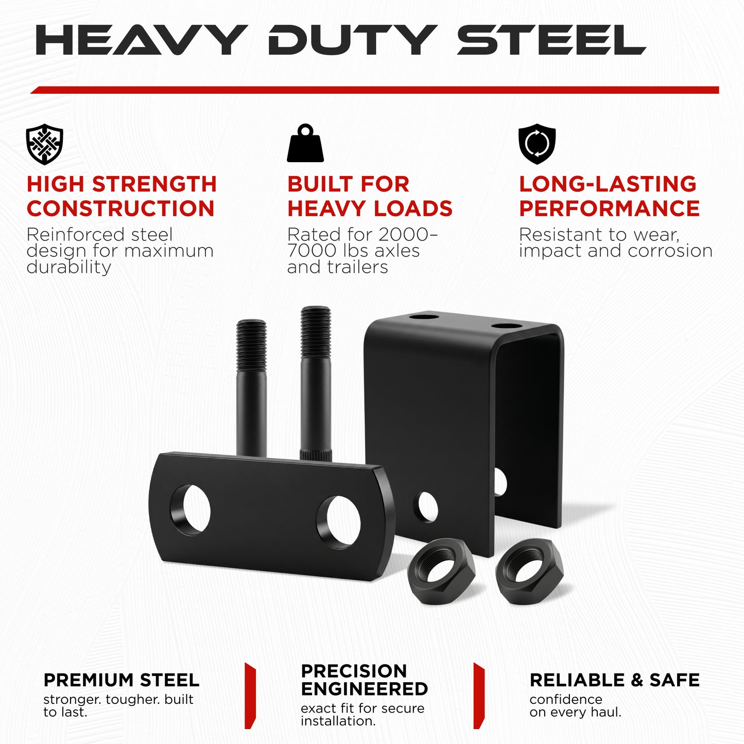 Single Axle Trailer Hanger Kit for 2000-7000 lbs