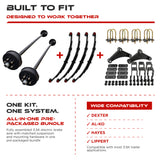 3500 lbs Tandem Axle Kit - Tandem Electric Trailer Brake Axles & Suspension
