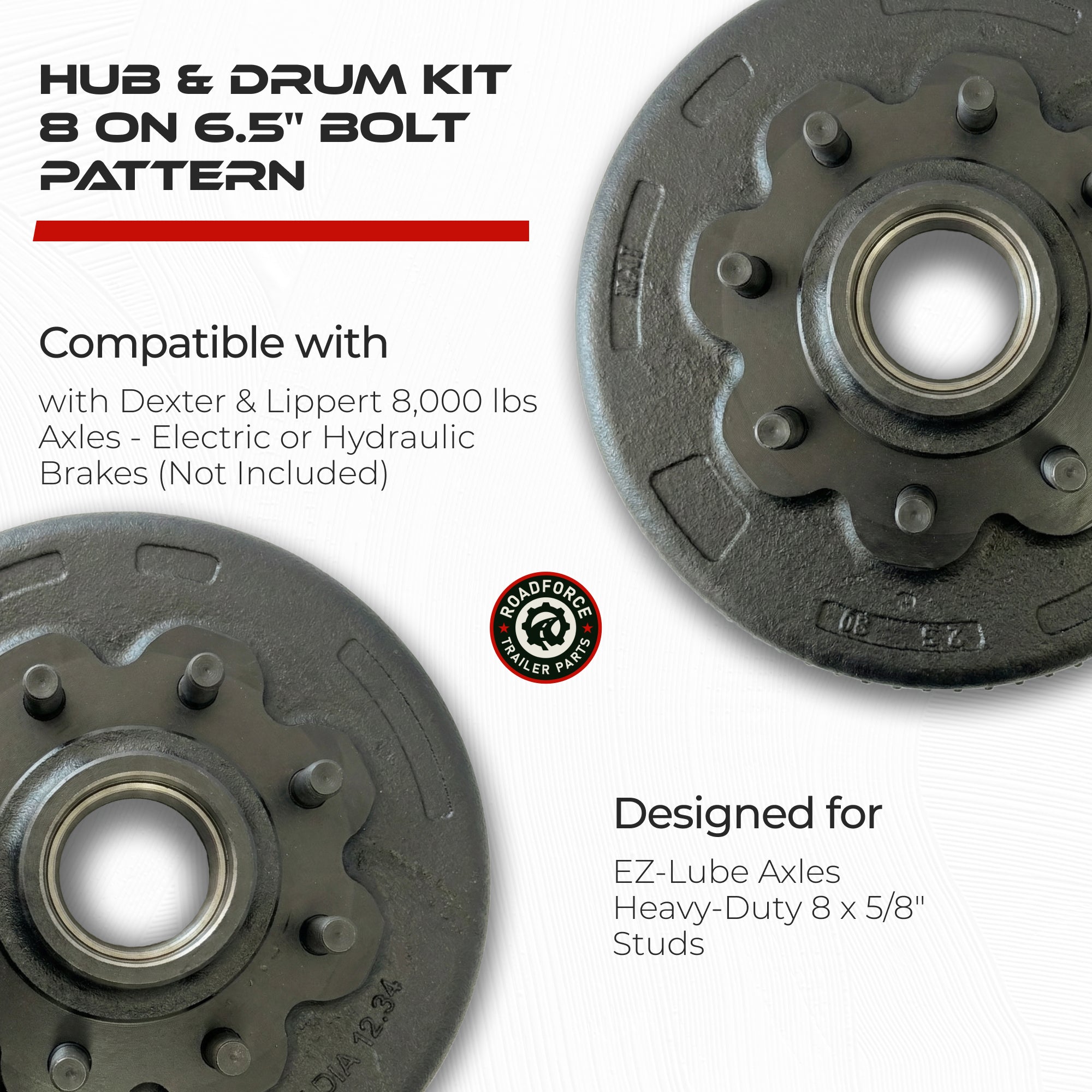 True Hub and Drum for 8000 lbs Axle (8 Lug)