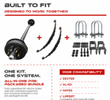 6000 lbs Trailer Axle Kit - 6 Lug Electric Brake Axle & Suspension