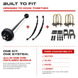 3500 lbs Single Axle Kit - Electric Trailer Brake Axle & Suspension