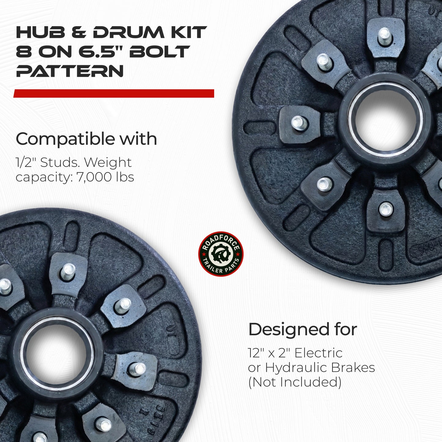 Hub and Drum for 7000 lbs Axle (8 Lug)
