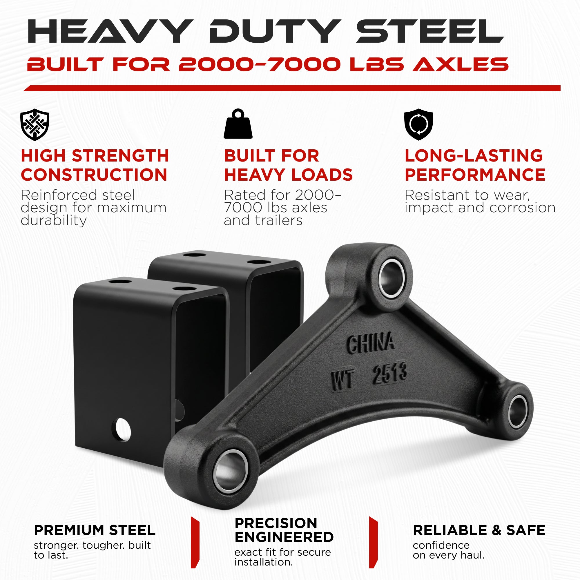 Tandem Axle Trailer Hanger Kit for 2000-7000 lbs